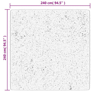 Tappeto OVIEDO a Pelo Corto Crema 240x240 cm 375518