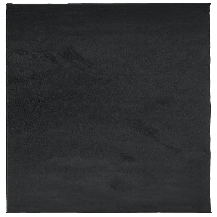 vidaXL Tappeto OVIEDO a Pelo Corto Nero 120x120 cm