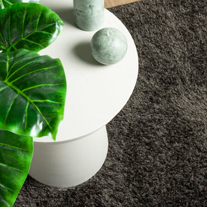 Tappeto a Pelo Lucido Lungo ISTAN Effetto Antracite 120x170 cm 375640