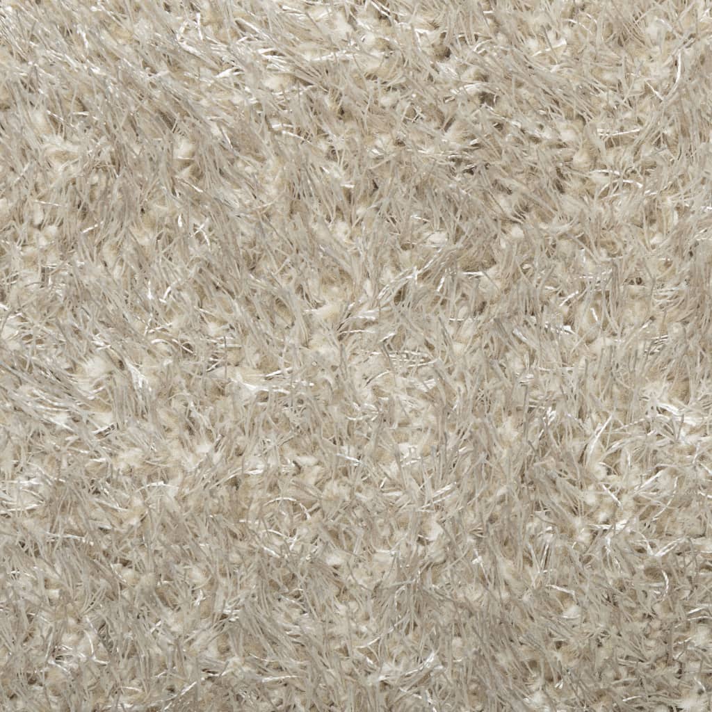 Tappeto a Pelo Lucido Lungo ISTAN Effetto Beige 160x230 cm 375654