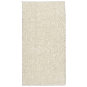 Tappeto a Pelo Lucido Lungo ISTAN Effetto Crema 80x150 cm 375662