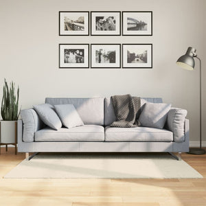 Tappeto a Pelo Lucido Lungo ISTAN Effetto Crema 80x150 cm 375662