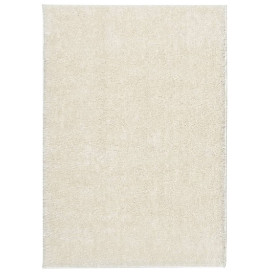 Tappeto a Pelo Lucido Lungo ISTAN Effetto Crema 120x170 cm 375664