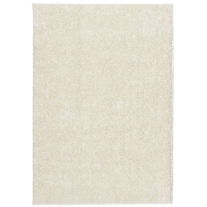 Tappeto a Pelo Lucido Lungo ISTAN Effetto Crema 140x200 cm 375665