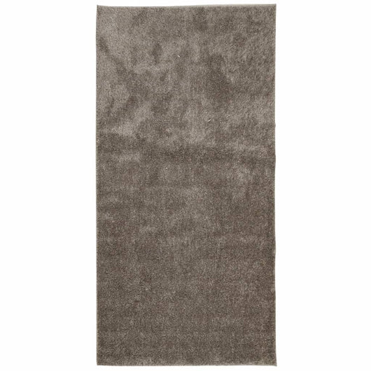 Tappeto a Pelo Lucido Lungo ISTAN Effetto Grigio 100x200 cm 375675