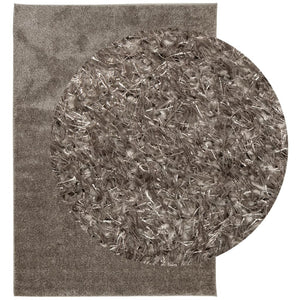 Tappeto a Pelo Lucido Lungo ISTAN Effetto Grigio 160x230 cm 375678