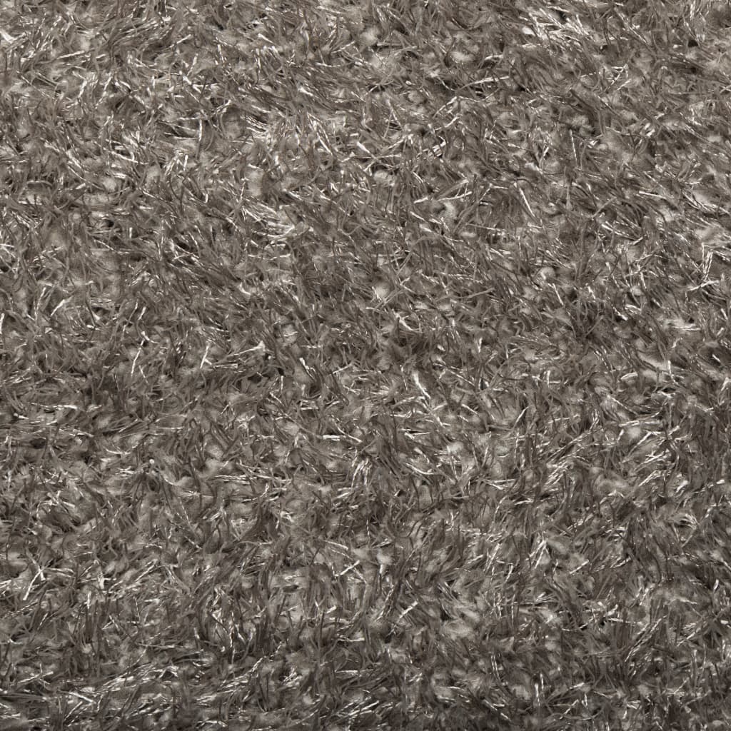 Tappeto a Pelo Lucido Lungo ISTAN Effetto Grigio 200x280 cm 375679