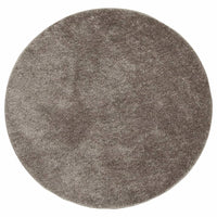 Tappeto a Pelo Lucido Lungo ISTAN Effetto Grigio Ø 100 cm 375682
