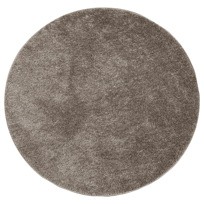 Tappeto a Pelo Lucido Lungo ISTAN Effetto Grigio Ø 160 cm 375684