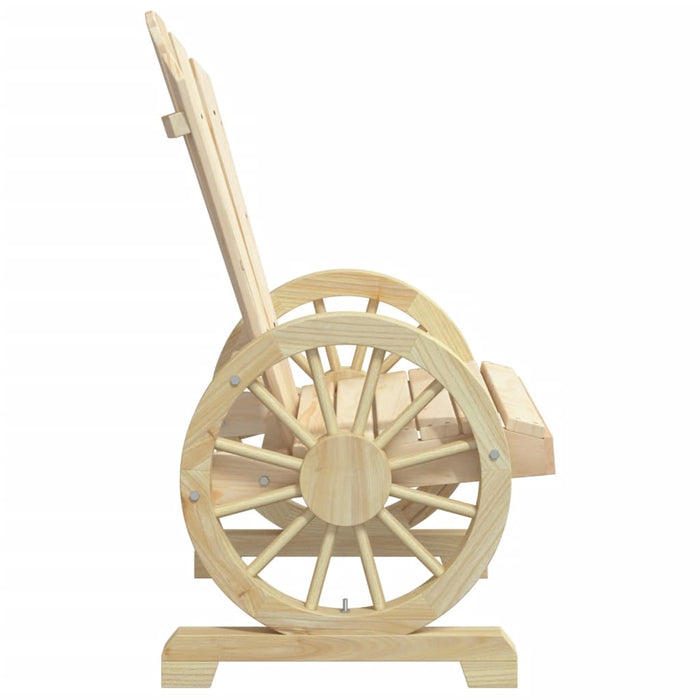 Set Salotto da Giardino 3 pz in Legno Massello di Abete