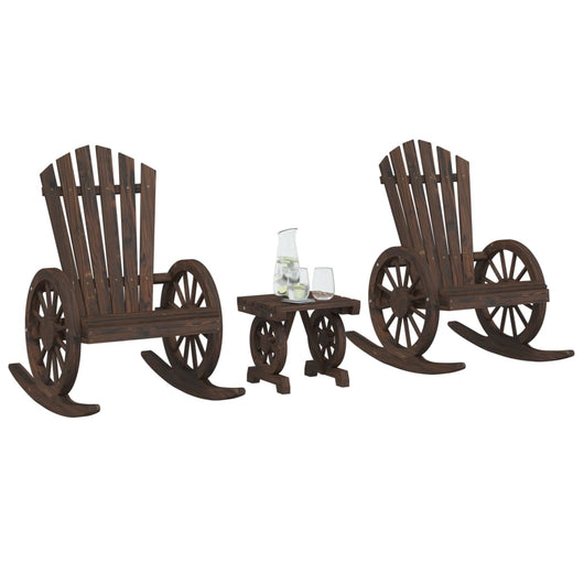 Set Salotto da Giardino 3 pz in Legno Massello di Abetecod mxl 116376