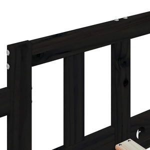 Dormeuse Nera 80x200 cm in Legno Massello di Pino 840369