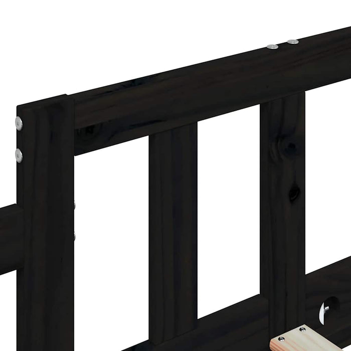 Dormeuse Nera 80x200 cm in Legno Massello di Pino 840369