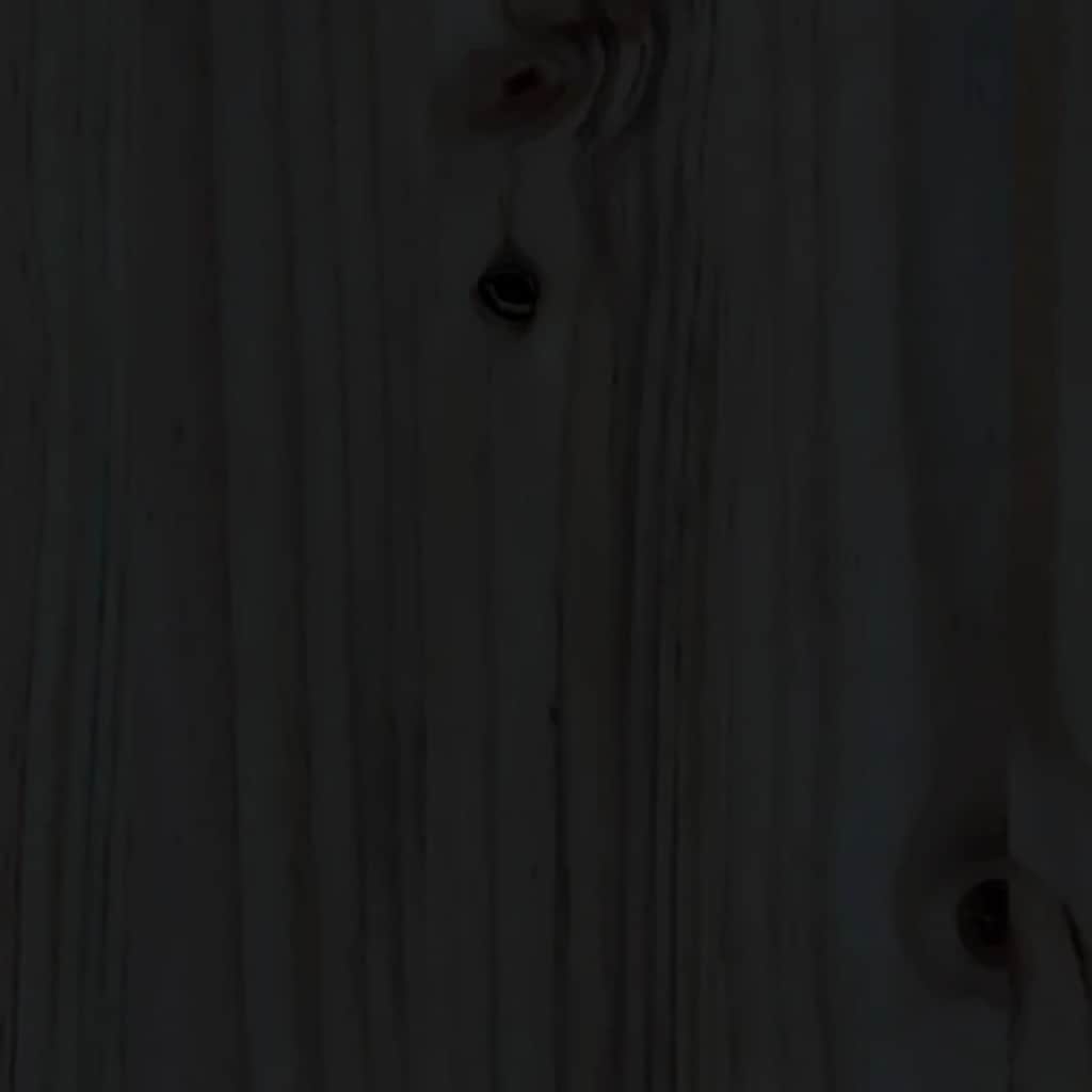 Dormeuse Nera 80x200 cm in Legno Massello di Pino 840369