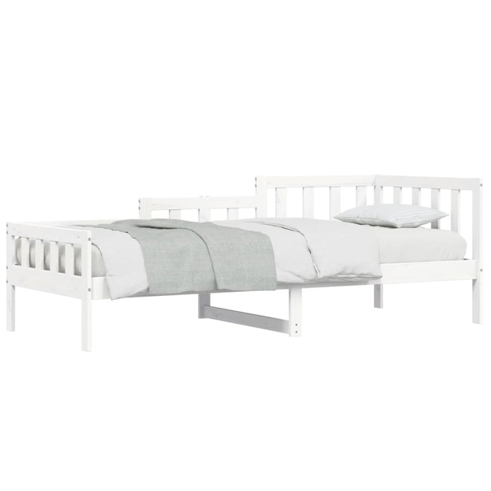 Dormeuse senza Materasso-Divano Letto-Struttura Letto Bianca 90x200 cm Legno Massello Pino 961315