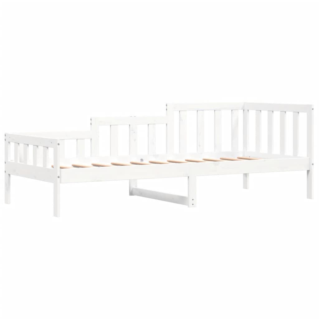 Dormeuse senza Materasso Bianca 90x200 cm Legno Massello Pino 840371