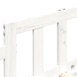 Dormeuse senza Materasso Bianca 90x200 cm Legno Massello Pino 840371