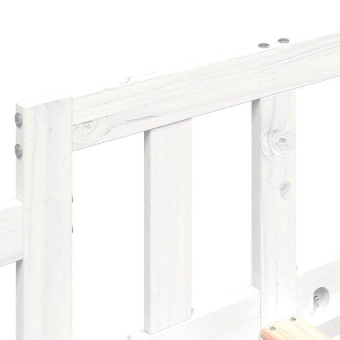 Dormeuse senza Materasso Bianca 90x200 cm Legno Massello Pino 840371