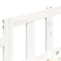 Dormeuse senza Materasso Bianca 90x200 cm Legno Massello Pino