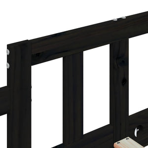 Dormeuse Nera 90x190 cm in Legno Massello di Pino 840375