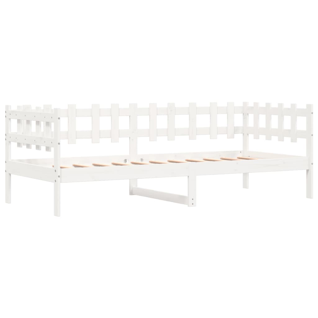 Dormeuse senza Materasso Bianca 80x200 cm Legno Massello Pino 840377