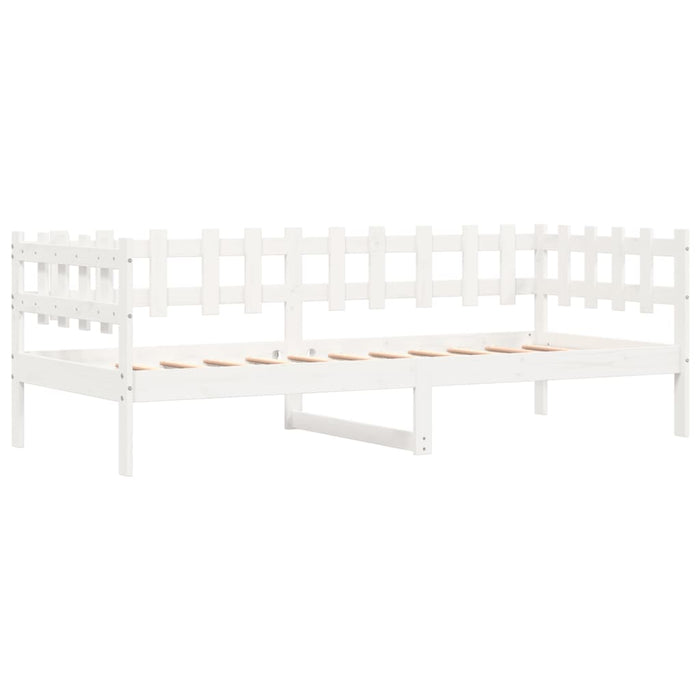 Dormeuse senza Materasso Bianca 80x200 cm Legno Massello Pino 840377