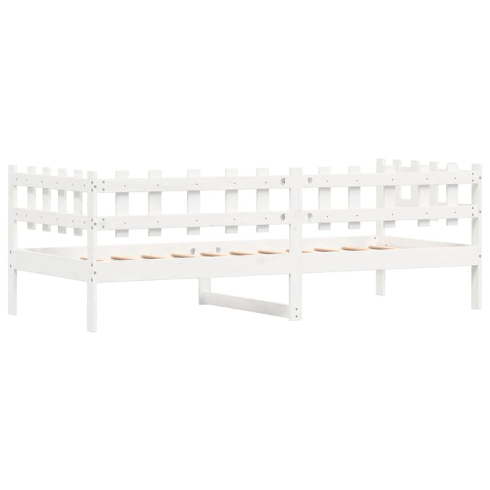 Dormeuse senza Materasso Bianca 80x200 cm Legno Massello Pino 840377