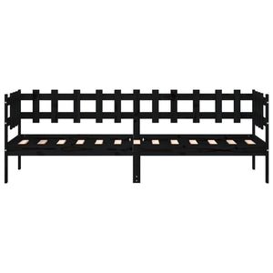 Dormeuse Nera 80x200 cm in Legno Massello di Pino 840378