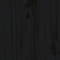 Dormeuse Nera 80x200 cm in Legno Massello di Pino