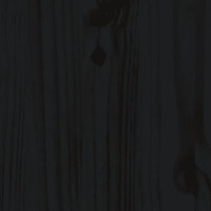 Dormeuse Nera 80x200 cm in Legno Massello di Pino