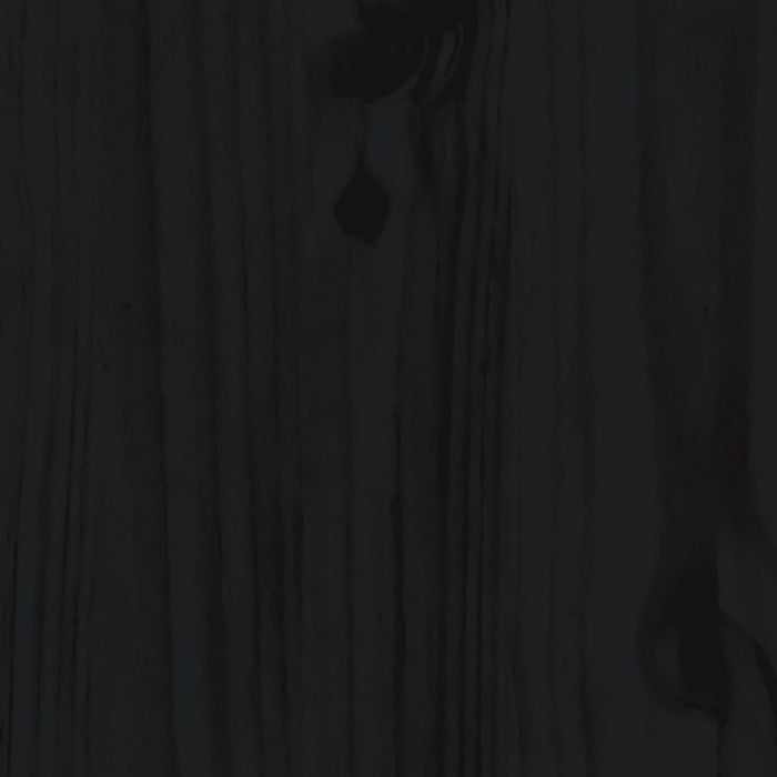 Dormeuse Nera 80x200 cm in Legno Massello di Pino