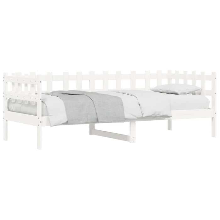 Dormeuse senza Materasso-Divano Letto-Struttura Letto Bianca 90x200 cm Legno Massello Pino 134513