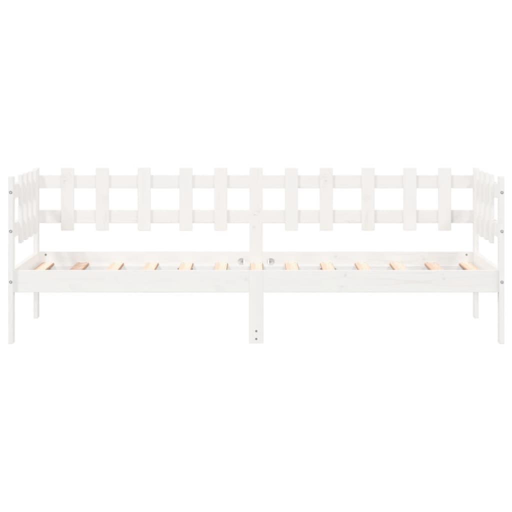 Dormeuse senza Materasso Bianca 90x200 cm Legno Massello Pino 840380