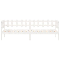 Dormeuse senza Materasso Bianca 90x200 cm Legno Massello Pino 840380