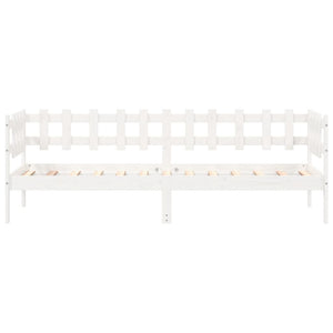 Dormeuse senza Materasso Bianca 90x200 cm Legno Massello Pino 840380