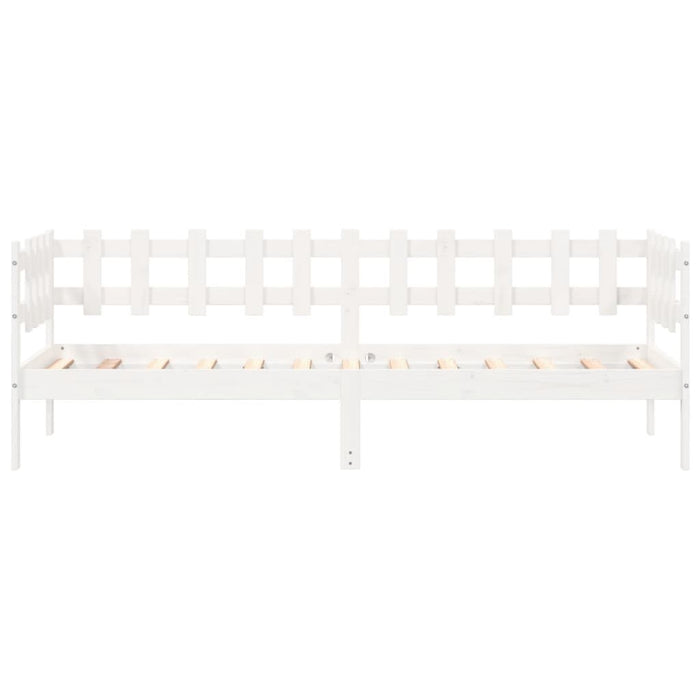 Dormeuse senza Materasso Bianca 90x200 cm Legno Massello Pino 840380