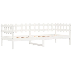 Dormeuse senza Materasso Bianca 90x200 cm Legno Massello Pino 840380