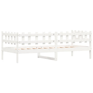 Dormeuse senza Materasso Bianca 90x200 cm Legno Massello Pino 840380