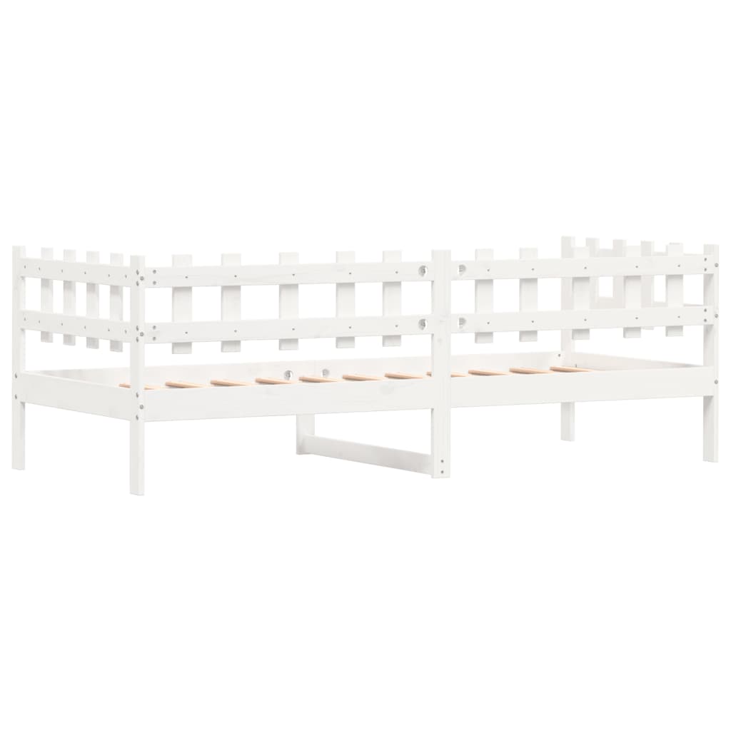 Dormeuse senza Materasso-Divano Letto-Struttura Letto Bianca 90x200 cm Legno Massello Pino 134513