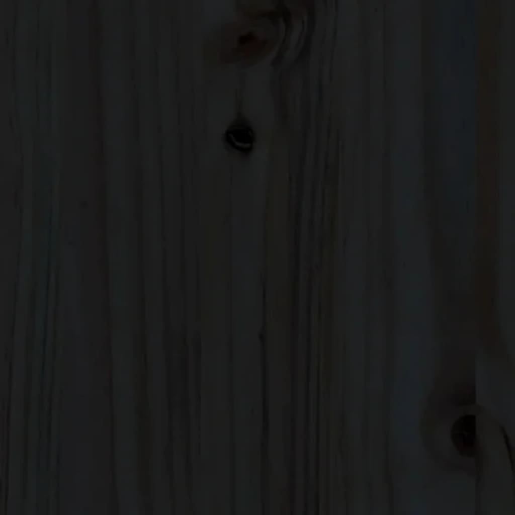 Dormeuse Nera 90x200 cm in Legno Massello di Pino 840381