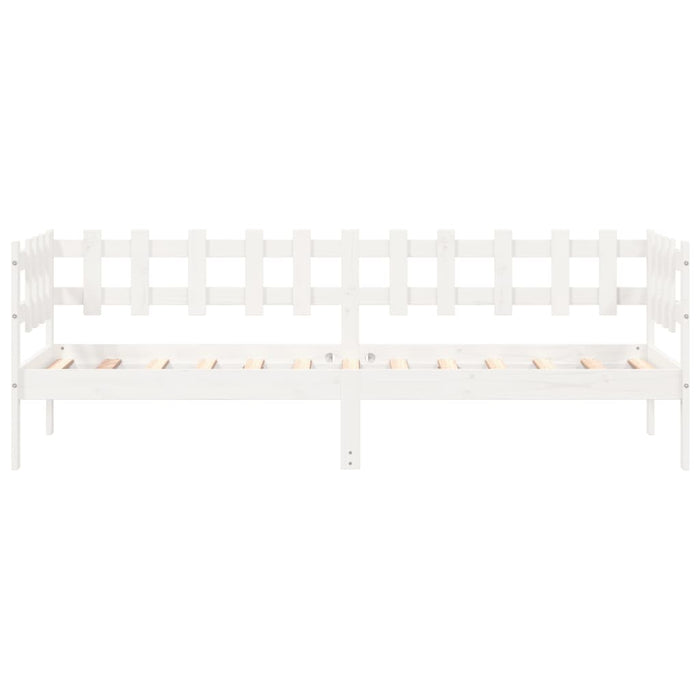 Dormeuse senza Materasso Bianca 90x190 cm Legno Massello Pino 840383