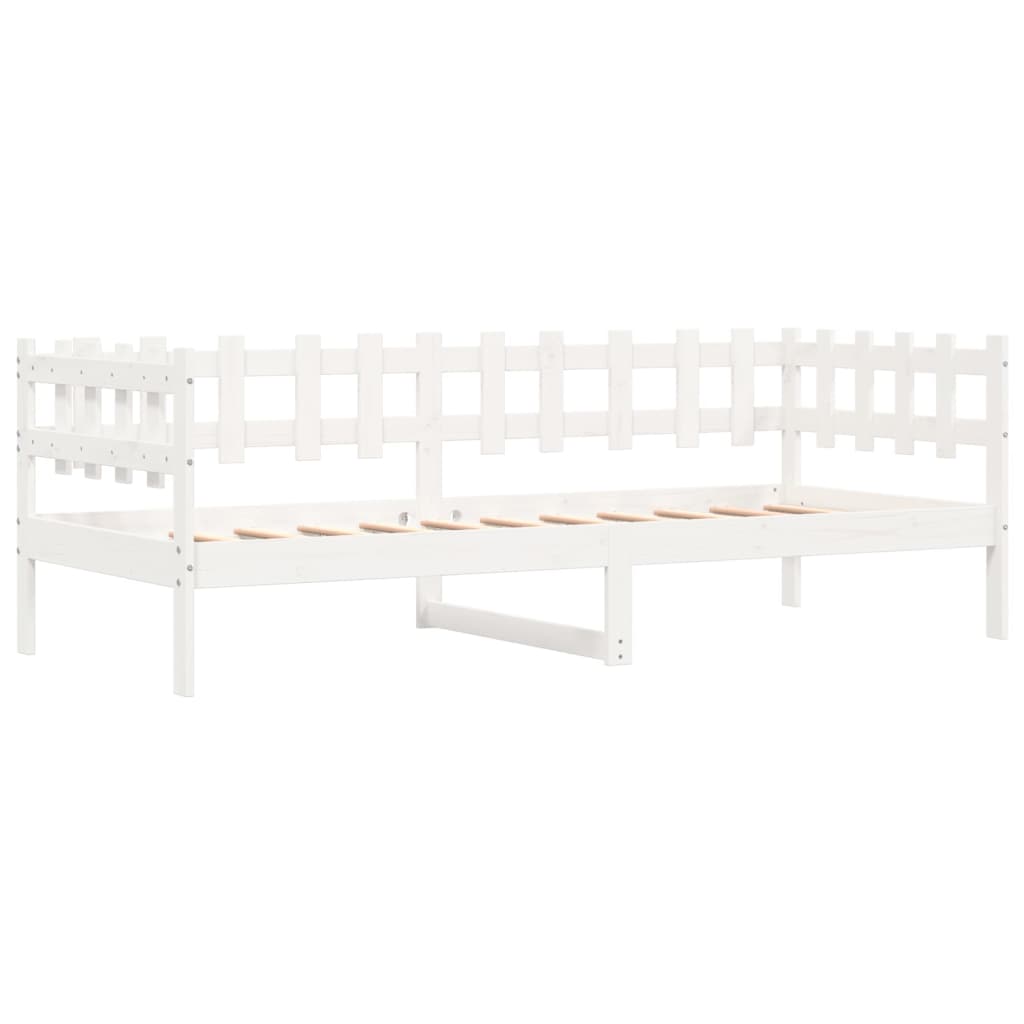 Dormeuse senza Materasso-Divano Letto-Struttura Letto Bianca 90x190 cm Legno Massello Pino 412097