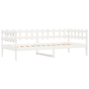 Dormeuse senza Materasso-Divano Letto-Struttura Letto Bianca 90x190 cm Legno Massello Pino 412097