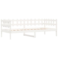 Dormeuse senza Materasso Bianca 90x190 cm Legno Massello Pino 840383