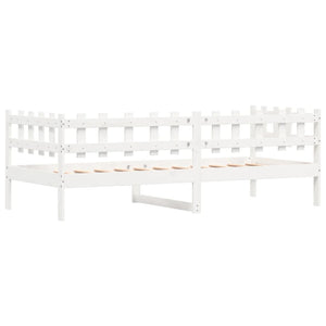 Dormeuse senza Materasso Bianca 90x190 cm Legno Massello Pino 840383