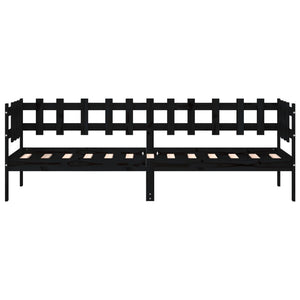 Dormeuse Nera 90x190 cm in Legno Massello di Pino 840384