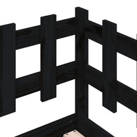 Dormeuse Nera 90x190 cm in Legno Massello di Pino 840384