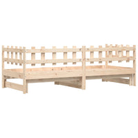 Dormeuse Estraibile 2x(90x190) cm Legno Massello di Pino 840391
