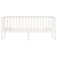 Dormeuse senza Materasso Bianca 90x200 cm Legno Massello Pino 840395