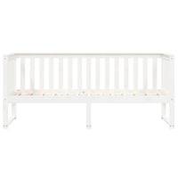 Dormeuse senza Materasso Bianca 80x200 cm Legno Massello Pino 840398